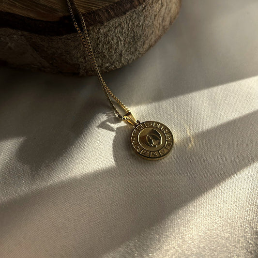 Léa coin ketting op satijn